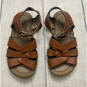 Brown Salt Water Toddler Sandals Shoes, Size 8